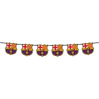 Bandeirola com logo do FC Barcelona