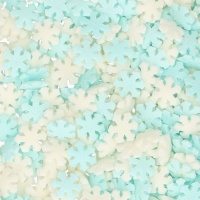 Floco de neve azul e branco 450 gr - FunCakes