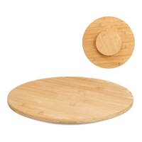 Prato giratório de bambu de 35 cm para snacks