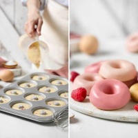 Molde para donuts 35,5 x 26,5 x 2,5 cm - Decora - 12 cavidades