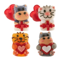 Figuras de gomas de animais em 3D do Dia dos Namorados - 24 unidades