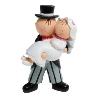 Estatueta de noiva de braços para bolo de casamento Pit & Pita 15,5 cm