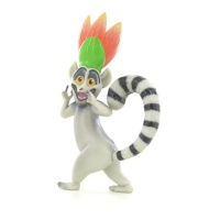 Figura de 9 cm do rei Julien de Madagáscar para bolos