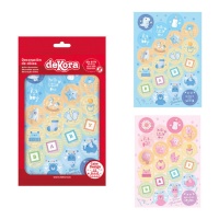 Mini discos de bolacha comestível para bebé 3,4 cm - Dekora - 20 unidades