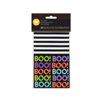 Saco de Halloween mini BOO de 9,5 x 15 cm - Wilton - 20 unidades