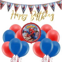 Pacote de decoração de festa Homem-Aranha - 22 peças