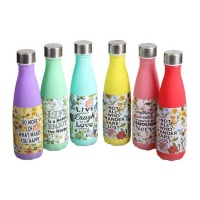 Frasco mate de 580 ml com mensagem - 1 peça