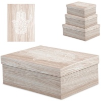 Caixa rectangular Mano de Fátima - DCasa - 3 unidades