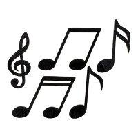 Confete de notas musicais - 10 unidades