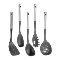 Conjunto de utensílios de cozinha com cabo de aço - 5 peças