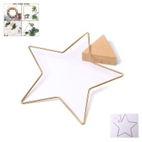 Estrela metálica dourada 30 cm - 1 unidade