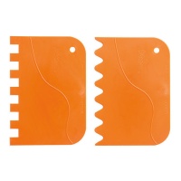 Espátula decorativa ondulada e recortada 12 x 8,5 cm - Decora - 2 unidades