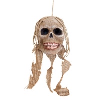 Pendente caveira coberta de tecido 40 cm