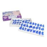 Conjunto de carimbos de letras caligráficas - PME - 52 unid.