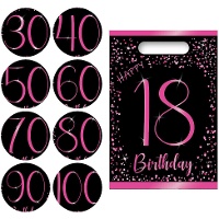 Sacolas de Elegant Pink com números - 6 unidades