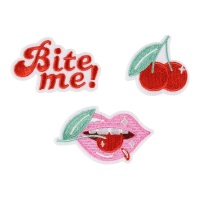 Patch termo-adesivo Bite me - 3 peças