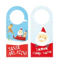 Decoração para a maçaneta da porta de Pai Natal sortido de 28 x 12 cm