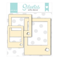 Polaroid cloud chipboard - Artis decor - 3 pcs.