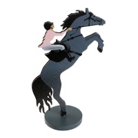 Centro de mesa de cavalo de 8 x 3 x 7,5 cm
