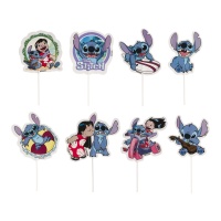 Picks para cupcakes do Stitch - 16 unidades