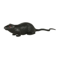 Rato de látex preto - 13 cm