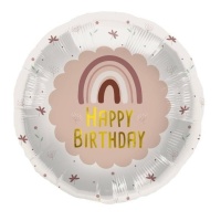Feliz Aniversário Boho Arco-íris Balão 45 cm - Folat