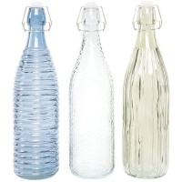 Frasco de 1000 ml com desenhos transparentes ou azuis