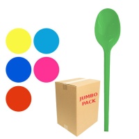Colheres de plástico de 17 cm em cores diferentes - 1152 unid.