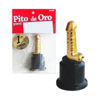 Mini troféu com pénis dourado - 1 pc.