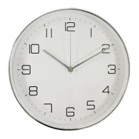 Relógio de parede prateado 30 cm - DCasa