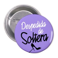 Crachá de despedida de solteira violeta