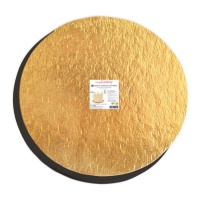 Base de bolo redonda de 30 cm dourada e preta - Scrapcooking - 4 unidades