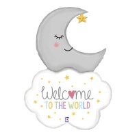 Bem-vindo Baby Moon and Cloud Balloon 107 cm - Grabo