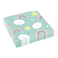 Guardanapos Rainbow Cloud 16,5 x 16,5 cm - 20 pcs.