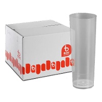 Copos de 300 ml de plástico transparente tubular - 500 unidades