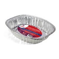Recipiente oval descartável de 44,8 x 34,5 x 8,5 cm