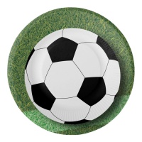 Pratos de Futebol 23 cm - 8 unidades