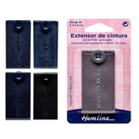Extensor da cintura 6,8 x 3,1 cm com botão - Bainha