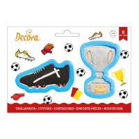 Troféu de futebol e cortadores de botas - Decorar - 2 unidades