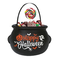 Caldeirão Preto Happy Halloween de 20 x 16 cm