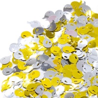 Confetes de balões dourados e prateados 20 gramas