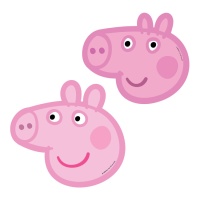 Máscaras de porco Peppa - 6 unidades