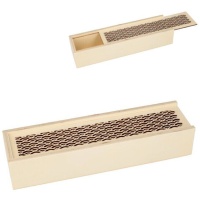 Caixa de madeira com balanças 24 x 6,5 x 4,5 cm