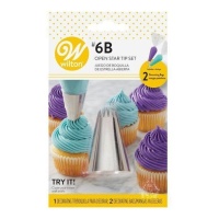 Kit de bocal estrela aberta com 2 mangas de confeitar - Wilton