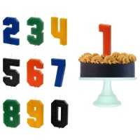 Vela de números Lego 6 cm - 1 peça