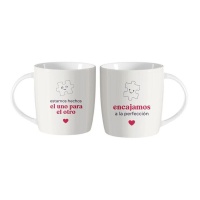 Caneca de 350 ml Encaixamos perfeitamente - 2 peças
