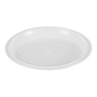 Pratos de 22 cm de plástico redondos resistentes - 10 unidades