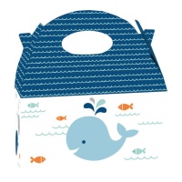 Caixa de cartão Little Whale - 12 peças.