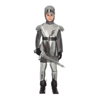 Fato de cavaleiro medieval com armadura para criança