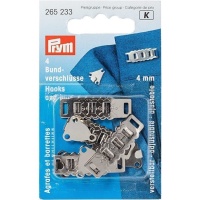 Clips para calças e saias ajustáveis banhados a prata de 4 mm - Prym - 4 unid.